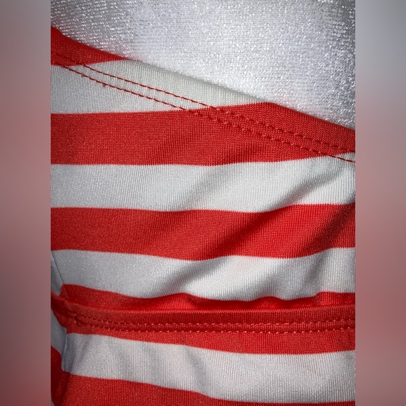 Mossimo Women’s Orange and White Striped Halter Spaghetti Strap Tankini M EUC - Picture 13 of 16